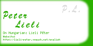 peter lieli business card