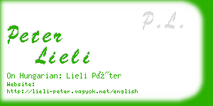 peter lieli business card